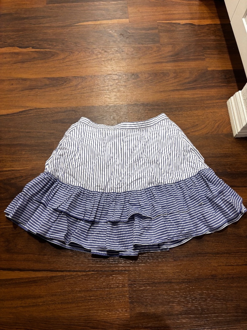 Ruffled Seersucker Skirt